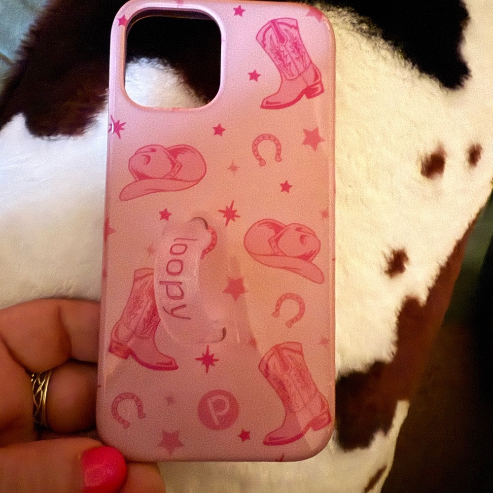 Loopy Case Pink Cowgirl Western Design Phone Case